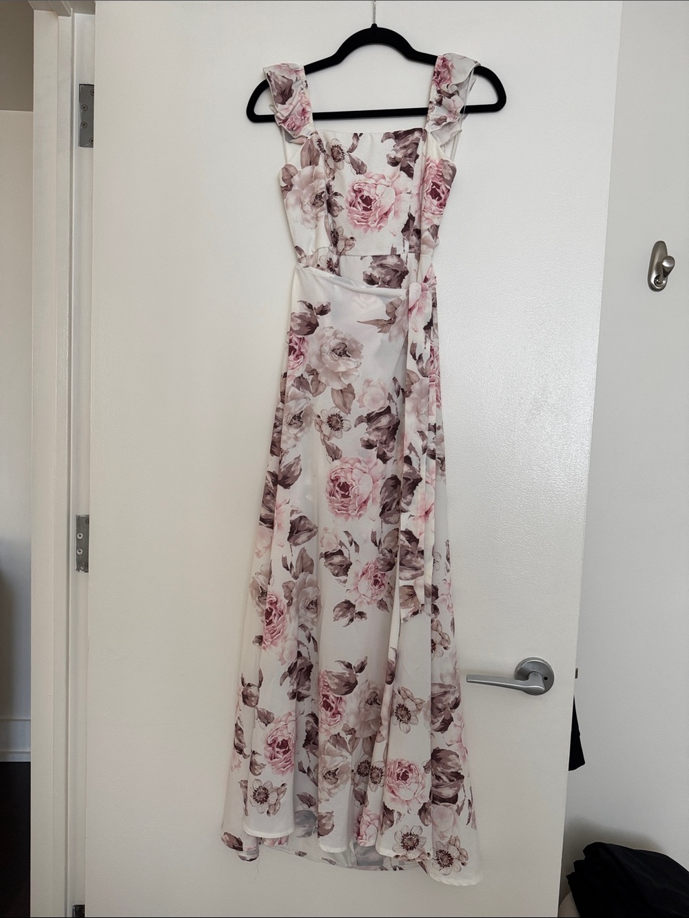 Floral White and Pink Maxi Dress - WHO I AM